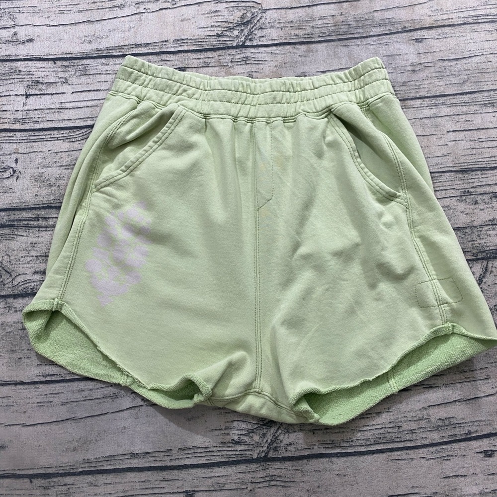 FP Free People Movement (Fits XL) All Star Logo Sweat Shorts Lemongrass Leaf